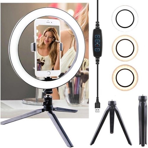 Led ring light with - with, stand